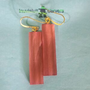 Pink Muskox Horn Earrings