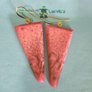 Pink Muskox Horn Earrings