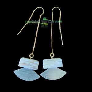 Muskox Horn Ulu Earrings